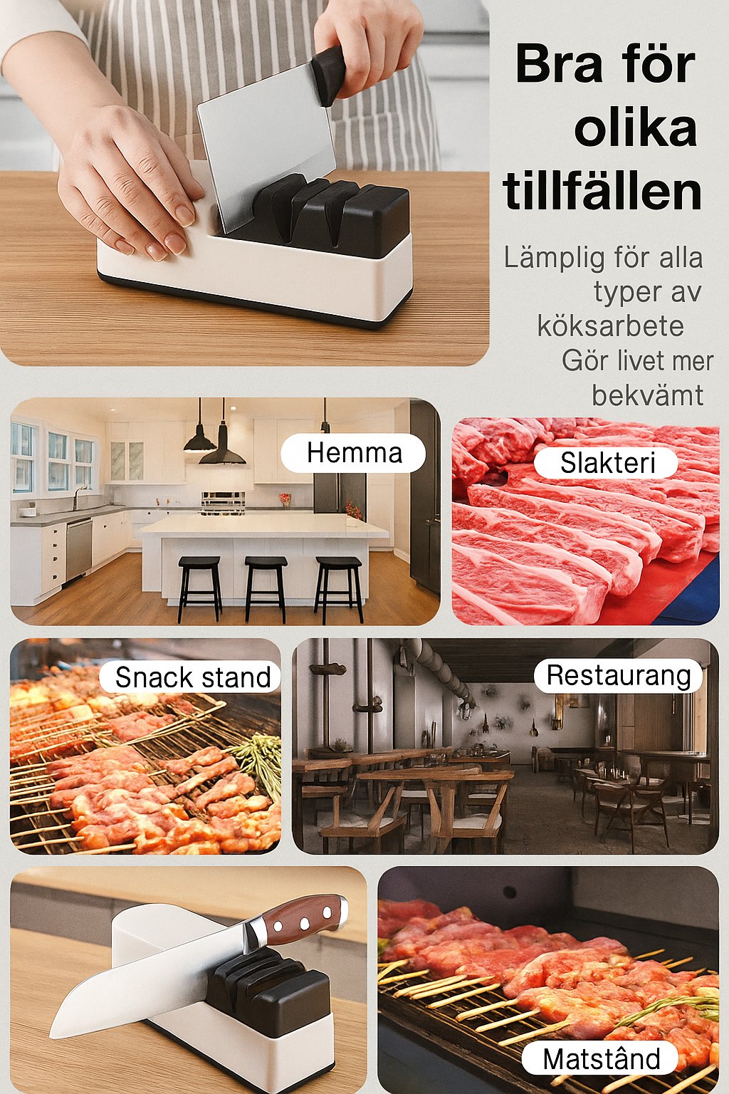 Professionell elektrisk knivslipare